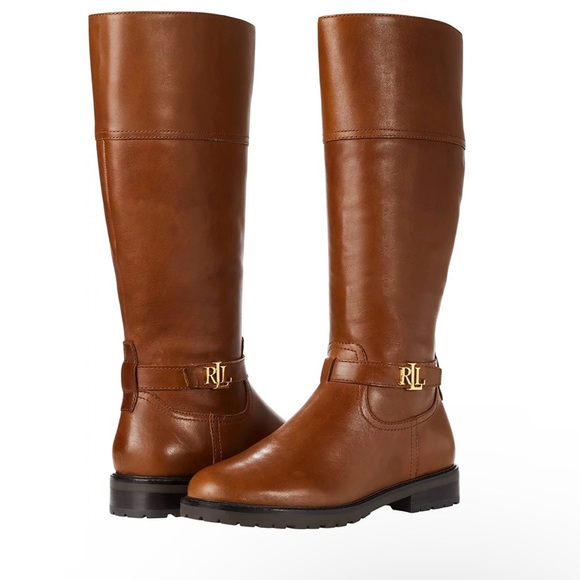 POLO BY RALPH LAUREN Everly Riding Boots size 6.5 Deep Saddle color - Picture 6 of 13